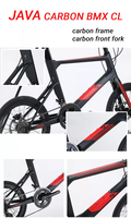 JAVA CL-CB cadre en fibre de carbone BMX Cycle adultes vélos de route 24 vitesses 451-28C petite roue étudiant Bmx vélo urbain