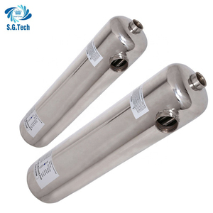 Intercambiador de calor de tubo y carcasa de acero inoxidable 304 suministrado por el fabricante para accesorios de piscina y bañera de hielo - Product Image 4