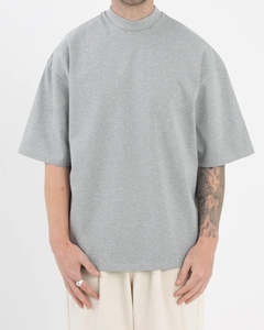 T-shirt streetwear à col rond en gros, coton lourd, épaules tombantes, t-shirts personnalisés, t-shirt ample et oversize pour hommes - Product Image 6