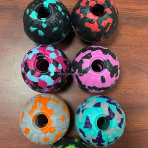 Köpekler kediler için lüks 7cm çevre dostu agresif çiğnemek oyuncak küçük hayvanlar dayanıklı silikon evcil hayvan topu diş temizleme özelliği EVA - Product Image 1