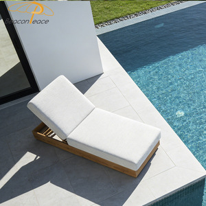 Transferencia térmica de aluminio Camas de sol Muebles de exterior Resort Villa Terraza Sofá plegable Piscina al aire libre Chaise Lounge Chair - Product Image 4
