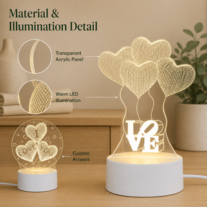 3D Optische Illusie Moderne DC Touch Sensor Schakelaar 3500K Warm Wit <span class=keywords><strong>LED</strong></span> 7 Kleuren Nachtlampje Tafel-/Bureaulamp voor Hotel Slaapkamer - Product Image 1