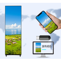Affichage numérique LED miroir intérieur TOPvision P1.53 avec support mobile verrouillable pour la publicité haut de gamme dans les centres commerciaux