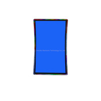 Pantalla táctil curvada multitáctil capacitiva 3M de 43 pulgadas, monitores de pantalla táctil para videojuegos con borde de luces Led