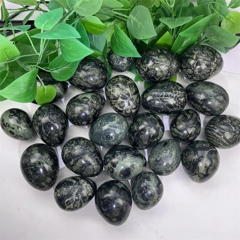 Ovos de cristal de cura natural Kambaba Ovos de jaspe Kambaba para decoração de casa