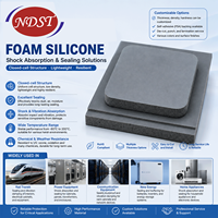 Feuille de mousse en caoutchouc silicone NDST-F500, isolation haute tension 6 kV, résistante aux hautes températures, ruban éponge à cellules fermées, montage en surface, conforme ROHS