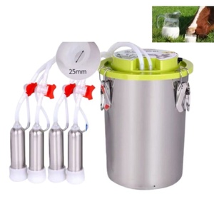 Máquina de Ordeño de Acero Inoxidable de Cuatro o Dos Tetinas, Nueva, con Pulso Recargable para Vacas - Product Image 2