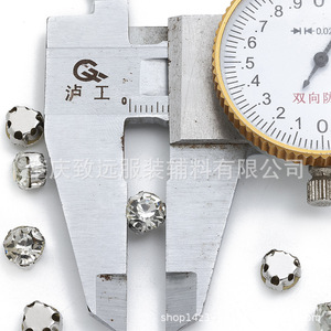 Piedras de imitación redondas de 7 mm con tres agujas tipo D, color oro, diamante blanco, para ropa, zapatos, accesorios de bricolaje. - Product Image 3