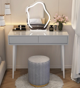 Factory Wholesale Multifunction Bedroom Furniture Wooden Dresser Upscale Bedside <strong>Table</strong> Living <strong>Room</strong> <strong>Dressing</strong> <strong>Table</strong> With LED Light - Product Image 6