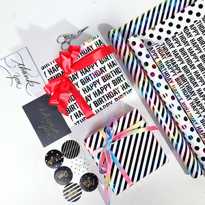 New Design Birthday Stamping Gift <b>Wrapping</b> <b>Paper</b> 43*300 cm Christmas <b>Wrapping</b> <b>Paper</b> Packaging 3 <b>Rolls</b> a Set - Product Image 6