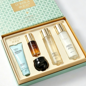 Ensemble de soins anti-âge à la rose Pro-Xylane O'ROLA Private Label, kit de soin du <span class=keywords><strong>visage</strong></span> raffermissant et anti-rides, 5 pièces, logo personnalisé OEM - Product Image 1