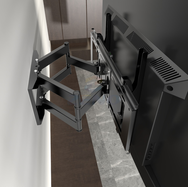 Zeno Heavy Duty Full Motion TV Wall Mount Dual Swing Arms 24-70 Inch TV Load 50kg 120 Degrees Swivel Wall-mounted Tv Stand
