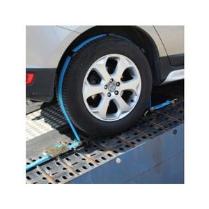 Sangle d'arrimage à cliquet de 2 pouces, 5000 kg, crochet en J pivotant, personnalisable, vente en gros, ceinture de cargaison, 3 blocs en caoutchouc pour le transport de voitures et de camions - Product Image 3