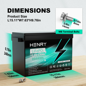 12V 24V 100Ah 150Ah 230Ah LFP Lithium Iron Phosphate Battery for Solar <b>Camping</b> Car Boat Marine Trolling Van - Product Image 4