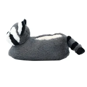 <span class=keywords><strong>Femme</strong></span> <span class=keywords><strong>Femme</strong></span> <span class=keywords><strong>Femme</strong></span> Dames Filles Peluche Animaux Personnalisés Raton Laveur Intérieur Maison Peluche Antidérapante Jouet Chaussons Bottes Chaussons - Product Image 3