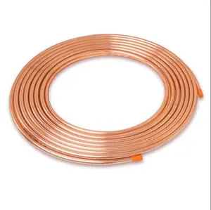 Rollo de tubos de cobre de 1/2 pulgadas, bobina de tubo de cobre de 12,7x0,7mm, ASTM B280, R410A