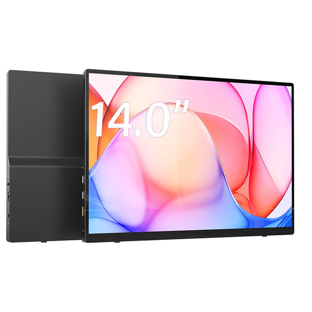 Portable 14 Inch LED Touchscreen Monitor USBC 1920x1080 IPS Anti-Blue Light New External Laptop PC Phone Mac Built-in CNC
