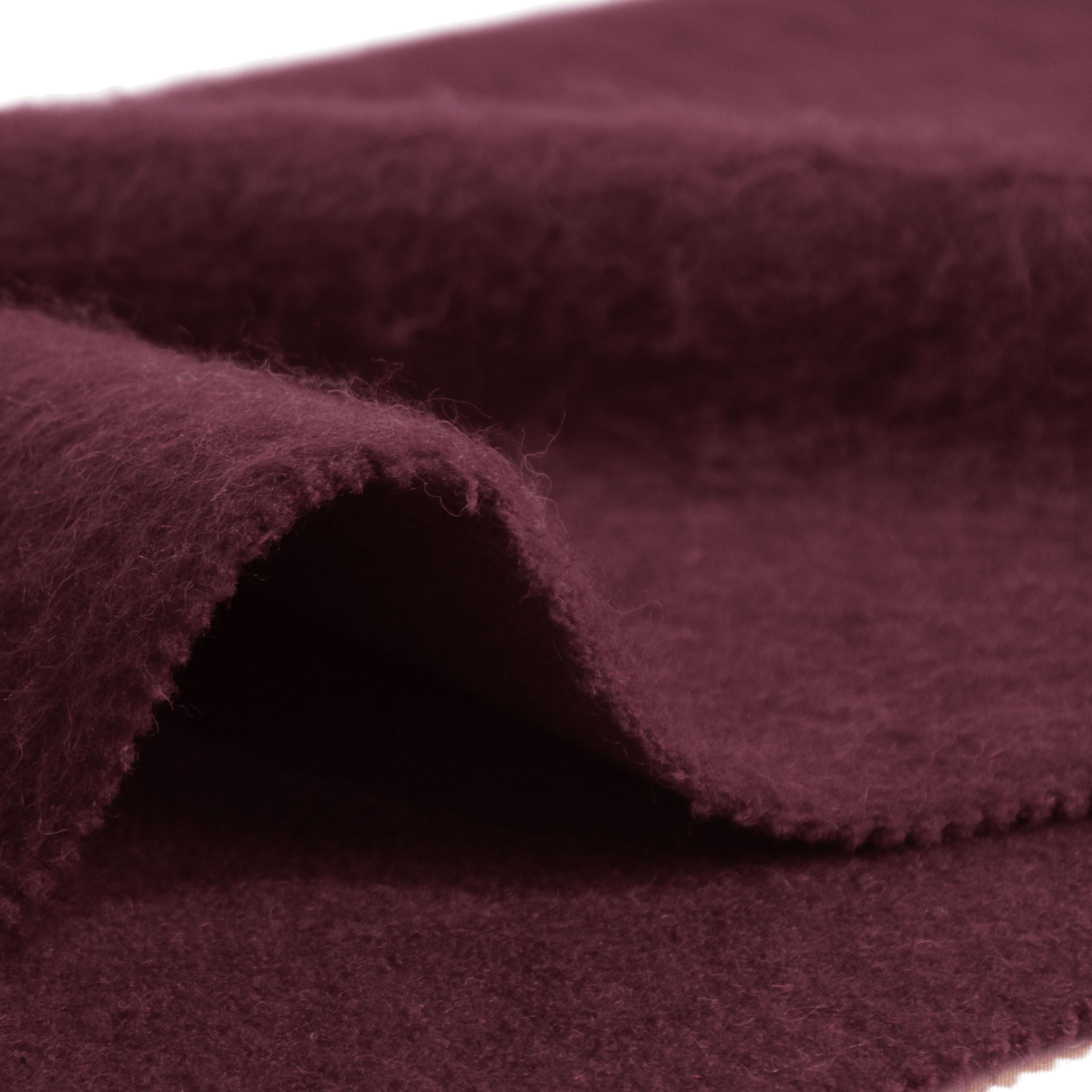 New Style High-quality Merino Wool Red Long-pile Soft and Comfortable Fleece Fabric for Suits and Garments