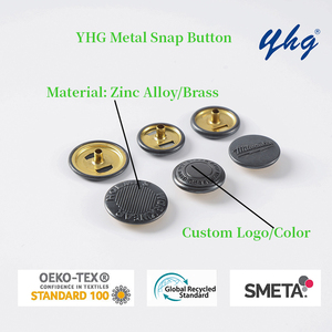 Oeko-tex yhg Khắc Biểu Tượng Tùy Chỉnh Brass Kẽm Hợp Kim Botones Báo Chí Men Kim Loại <span class=keywords><strong>Snap</strong></span> Nút Cho Áo Khoác Áo Khoác - Product Image 2
