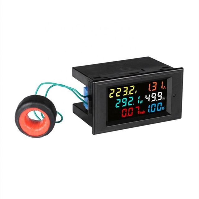 AC40-300V Household Electricity Meter LCD Digital Display Multifunction Meter D69-2058