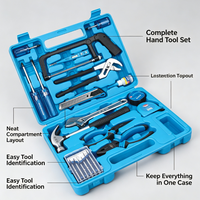 Kit de Herramientas Manuales Multiusos Duradero, Todo en Uno, en Caja de Almacenamiento para el Ensamblaje de Muebles en el Hogar