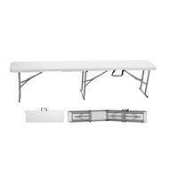 Banc de camping intérieur portable en plastique de 6 pieds pour la maison, banc pliable en deux pour 2 personnes avec poignée, prix d'usine
