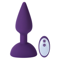 USB-Aufladbarer IPX6 Wasserdichter Silikon-Vibrator Konischer Analplug mit 10-fach Rotierenden Perlen und Fernbedienung Sexspielzeug