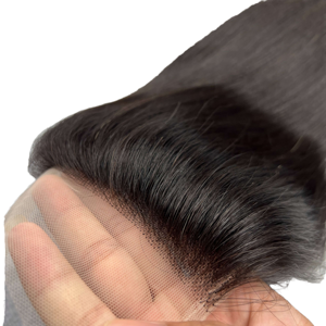 Compre cabello humano con cierre de encaje confiable, nudos invisibles, fluidez sedosa, combinación perfecta, precios al por mayor disponibles. - Product Image 1