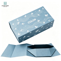 Emballage cosmétique magnétique en carton rigide de luxe, grande boîte cadeau en papier avec logo personnalisé