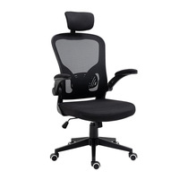 Chaise de bureau exécutive confortable et élégante en maille avec appui-tête réglable, design ergonomique pour usage domestique ou professionnel, style moderne