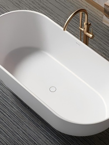 Nouvelle <span class=keywords><strong>baignoire</strong></span> en pierre artificielle 2025, température constante, forme en arc, autoportante, pour la maison, l'hôtel, l'hébergement, petit appartement, <span class=keywords><strong>niche</strong></span> 6BM - Product Image 4