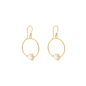 Pendientes de Aro Abierto Primal Glow con Diseño de Halo de Cristal Natural, Joyería Geométrica Inspirada en la Naturaleza para Mujer, Regalo - Product Image 2