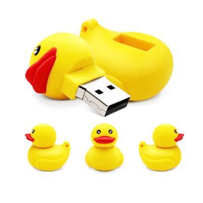 Gitra New CustomSoft Silicon USB Flash Drive Cartoon Memory Stick Duck Animal Cute 32GB 64GB 128GB