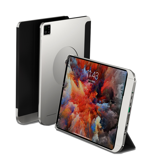 TUTI Wholesale Protective Case Tablet case with Docking Station Interface Magnetic Protective case Strap Usb Hub for Tablet