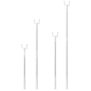 Double U Type Clothes Hanger Hook With Stable Clamp For Indoor Balcony Drying Rack Telescopic Design - Product Image 5