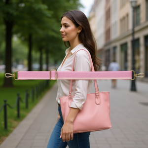 Tracolla in Tessuto con Motivo a Rose 4Cm Design Elegante Accessori per Borse da Donna - Product Image 2