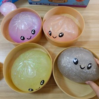 Jouets Squishy Géants en Forme de Dumplings Pailletés GL, Jouet Squishy en Gel Pailleté, Jouets Dumplings Pailletés de 15 cm, Jouets Sensoriels à Presser