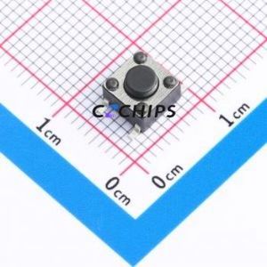 BX-TS-26-6645TT Tactile Switch SMD-4P,6x6mm Switch Single Pole Single Throw Round Button 2.6N Vertical Mount - Product Image 1