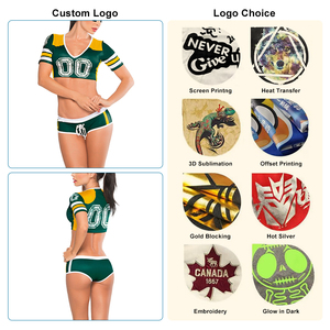 Uniforme de Animadora Personalizado con Logotipo OEM, Conjuntos de Práctica de Uniforme de Animadora Rosa, Uniforme de Animadora 100% Poliéster - Product Image 2