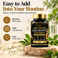 Capsules de compléments beauté personnalisées avec biotine, collagène et extraits végétaux pour des cheveux plus volumineux, nutrition quotidienne