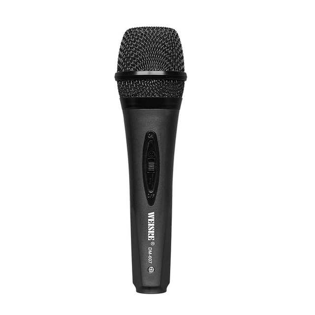 DM-607 Moving Coil Dynamic Wired Microphone Karaoke Mic Handheld Microphone Portable Omni-directional