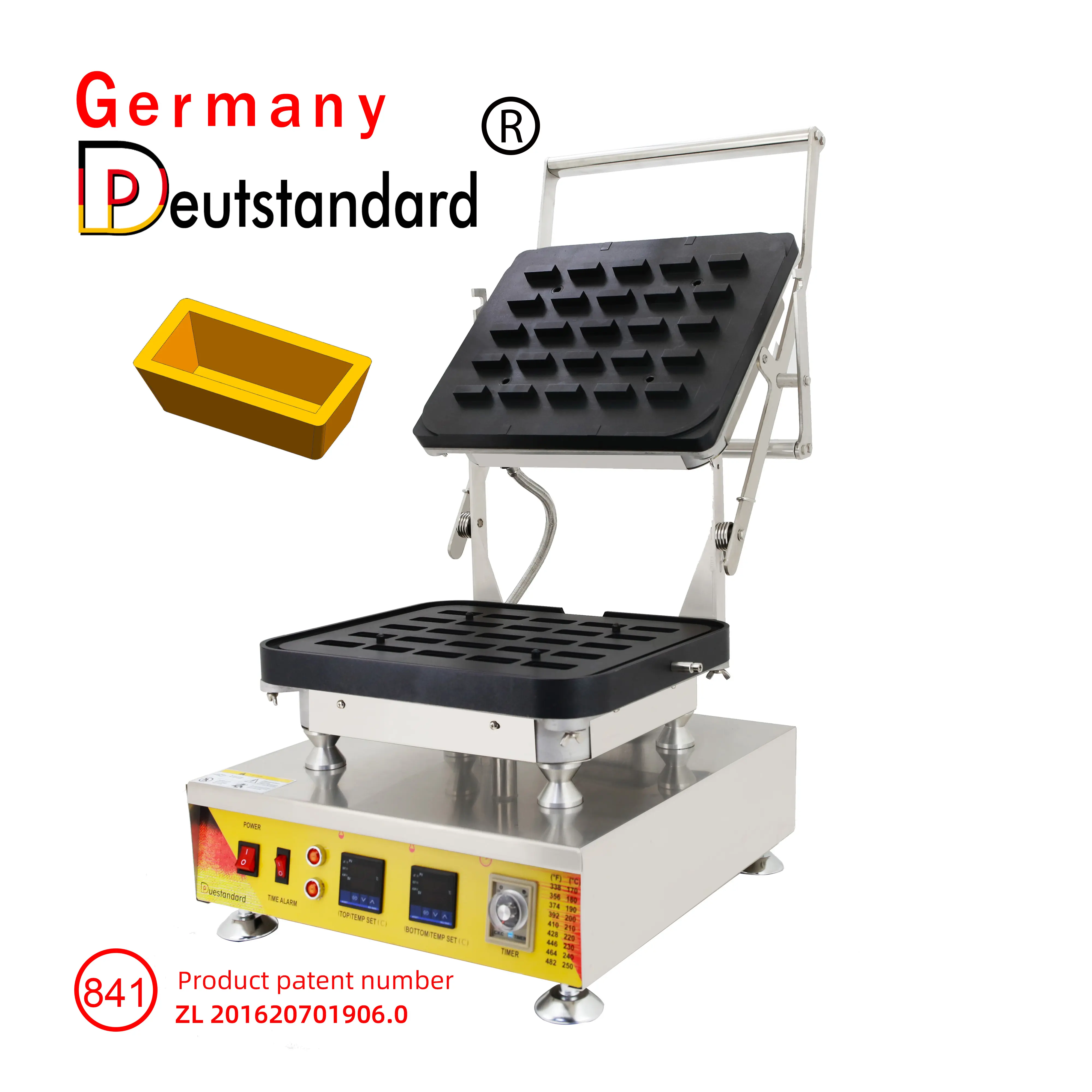 Alemanha Deutstandard NP-841 Rectangle 25 Hole Tart Press Machine Tart Shell formando máquina Tartlet Bakon Tartlet Machine Preço