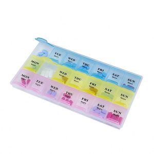 กล่องใส่ยาพกพาคุณภาพดี ดีไซน์ทันสมัย สีสันสดใส 28 ช่อง ราคาประหยัด - Product Image 3