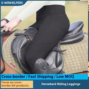 <span class=keywords><strong>Pantalon</strong></span> équestre taille haute pour femme Vêtements de test de compétition résistants à l'usure Équipement de chevalier antidérapant pour accessoires de cheval - Product Image 2