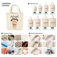 Petit sac fourre-tout en toile, sac à main imprimé personnalisé, rangement compact, sac de transport réutilisable pour les trajets au bureau, les courses et les sorties