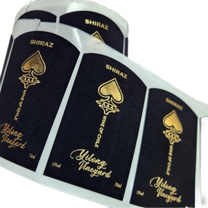 ฉลากไวน์แบบกำหนดเองคุณภาพสูง, สติกเกอร์กำมะหยี่หรูหราสำหรับฉลากไวน์ - Product Image 1