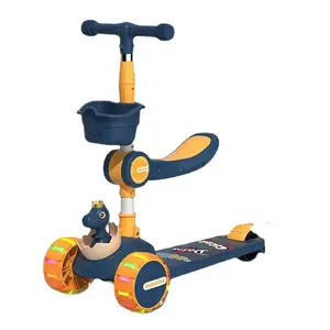 Commercio all'ingrosso più economico 3 in 1 pieghevole per bambini giocattolo giocattolo per bambini equilibrio scooter 3 ruote con sedile per bambini di età 1 3 6 anni