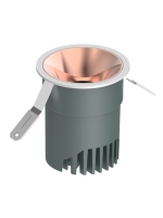 Downlight LED anti-éblouissement CRI 98, orientable, angle de faisceau 15 24 36, encastré en alliage d'aluminium, 2700K-6000K, sans bordure, pré-encastré