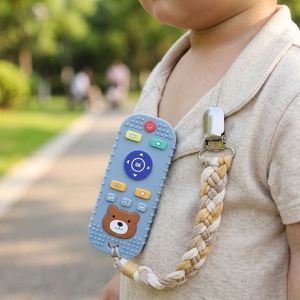 Control remoto de silicona para fiestas, diseño de oso de dibujos animados, botón de pegamento dental, para morder el juguete, anti-mordeduras de manos - Product Image 2