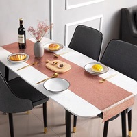Tabletex – Chemins de table rectangulaires en PVC de luxe or et argent, écologiques, pour la décoration de la maison, des fêtes et des mariages (vente en gros)